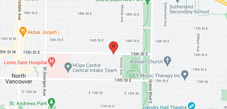 map of 449 E 15TH STREET